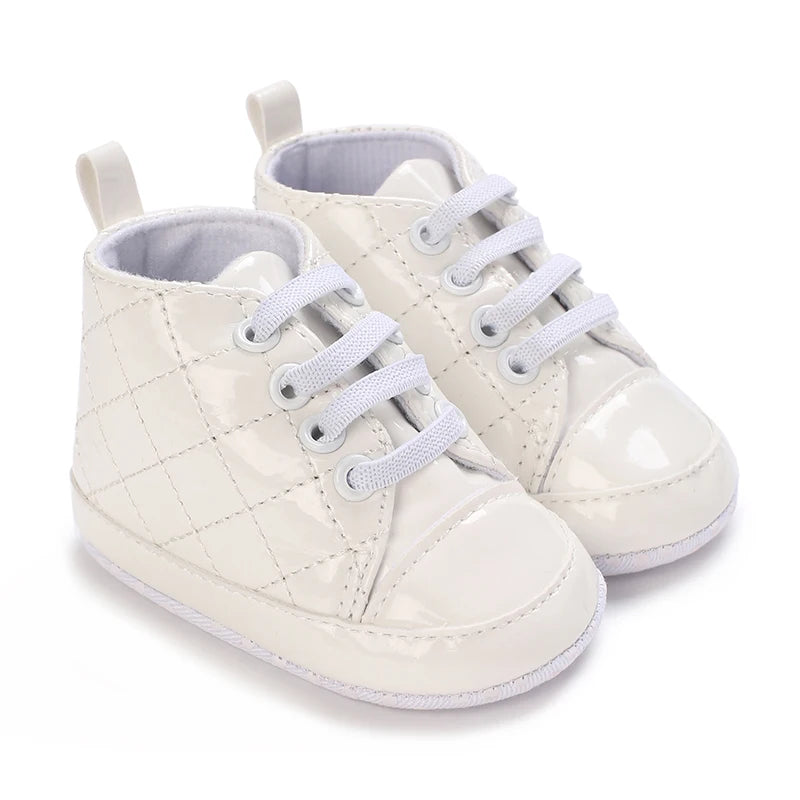 Mehrfarbige Baby-Sneaker aus PU-Leder mit weicher Sohle