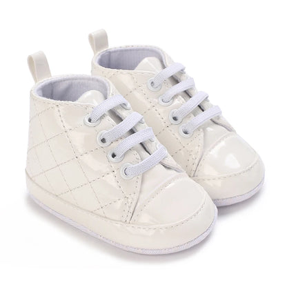 Mehrfarbige Baby-Sneaker aus PU-Leder mit weicher Sohle