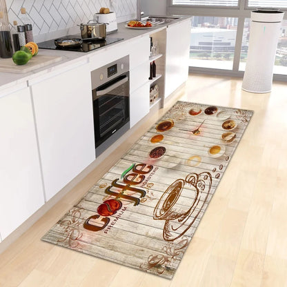 Non-slip Coffee-Themed Floor Mat