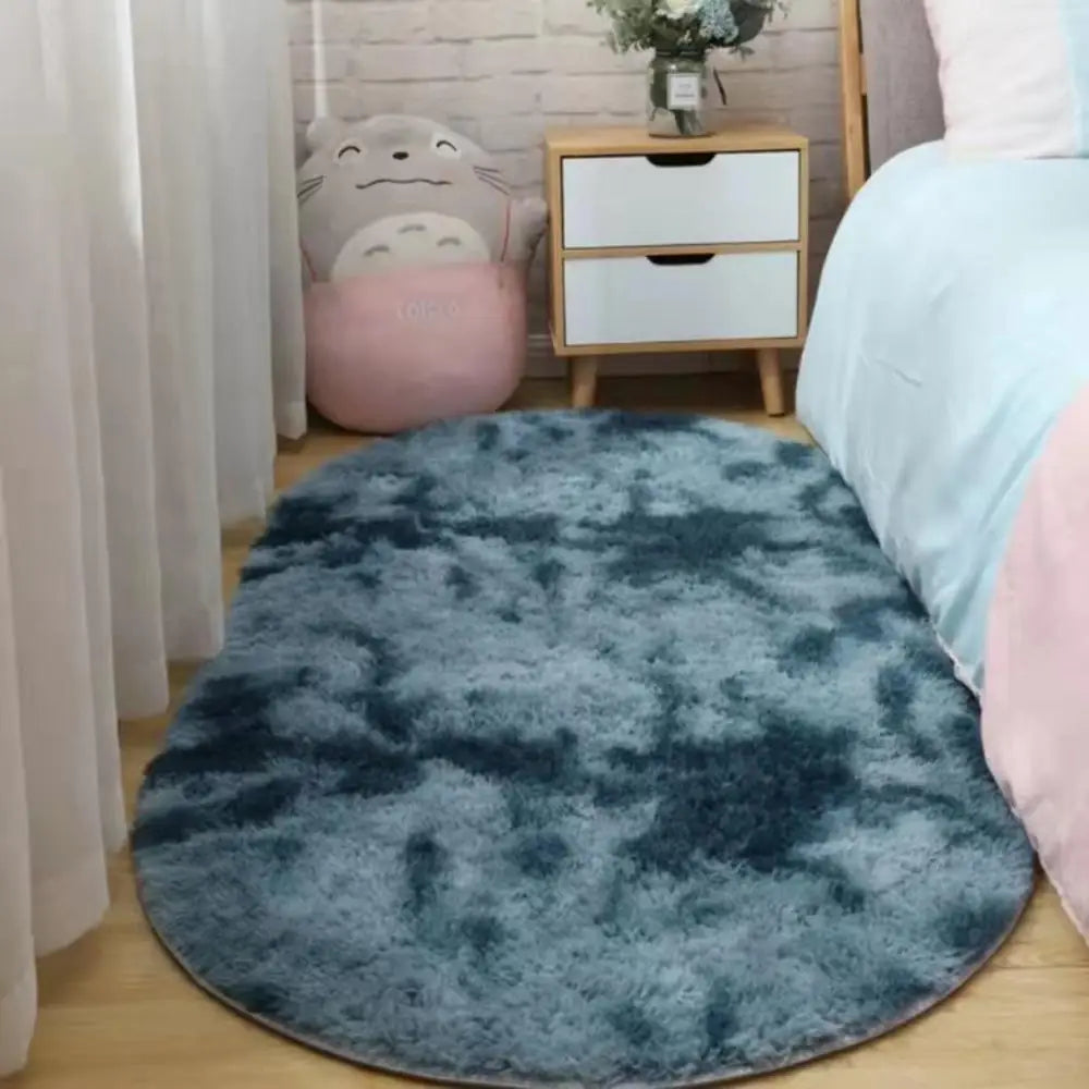 Fluffy Thick Tie Dye Bedroom Rugs