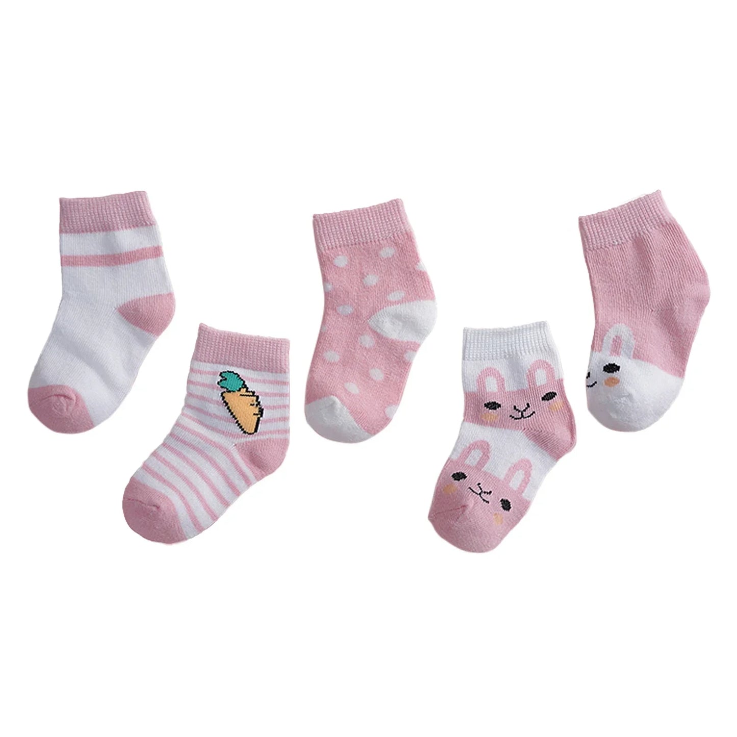 Enfants 5 paires de chaussettes à imprimé animal