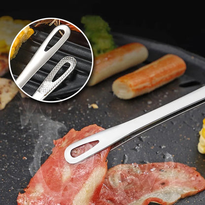 Long Handle Non-Slip Stainless Steel BBQ Tongs