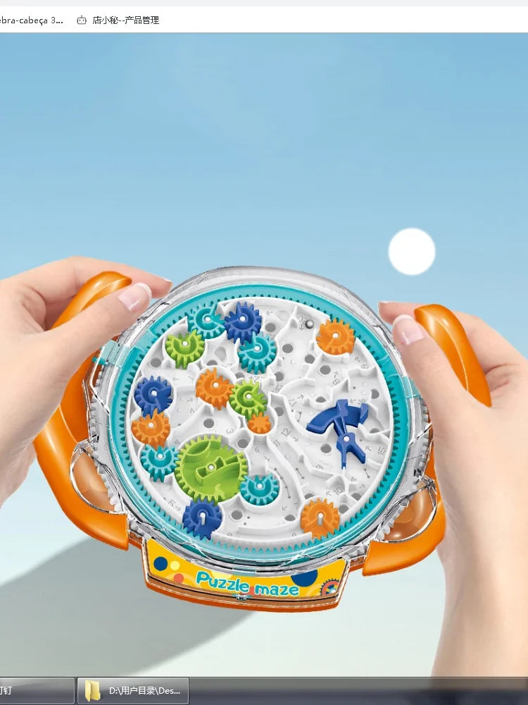 Puzzle 3D pour enfants, labyrinthe à billes et engrenages amusants