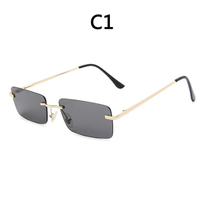 Randlose quadratische Sonnenbrille für Damen