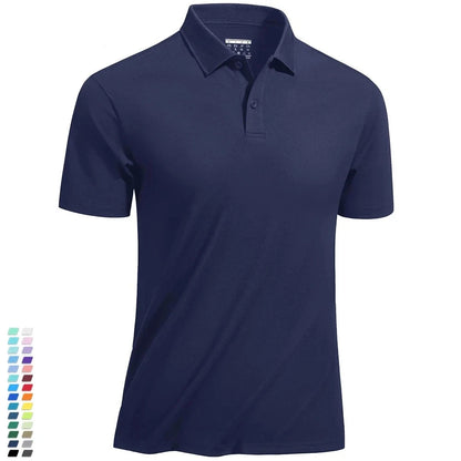 Schnell trocknende Golf-Poloshirts aus Baumwollmischung