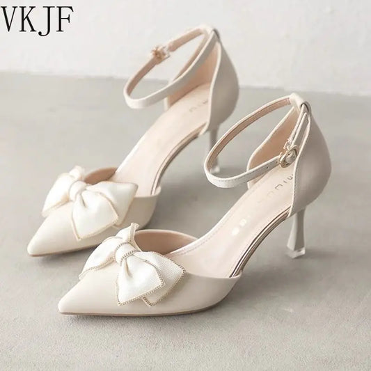 White Butterfly Stiletto Party Heels