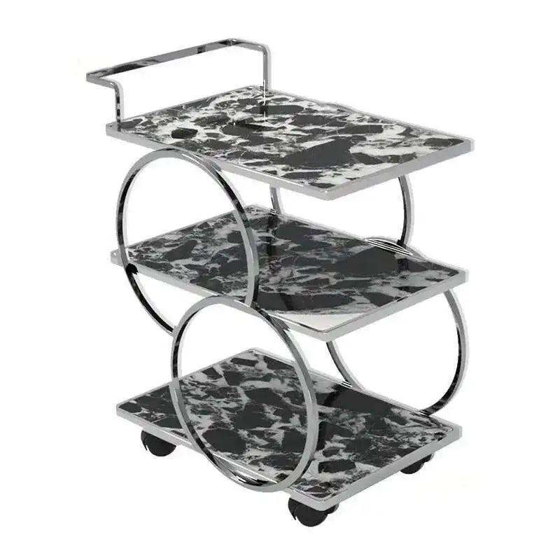 Metal Rolling Bar Kitchen Trolley