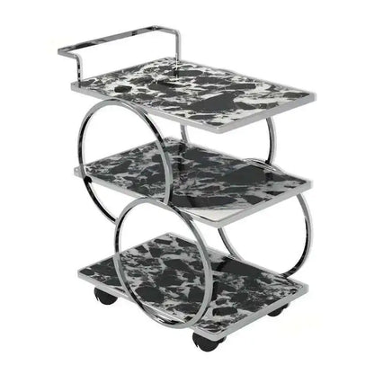 Metal Rolling Bar Kitchen Trolley