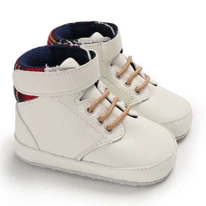 Mehrfarbige Baby-Sneaker aus PU-Leder mit weicher Sohle