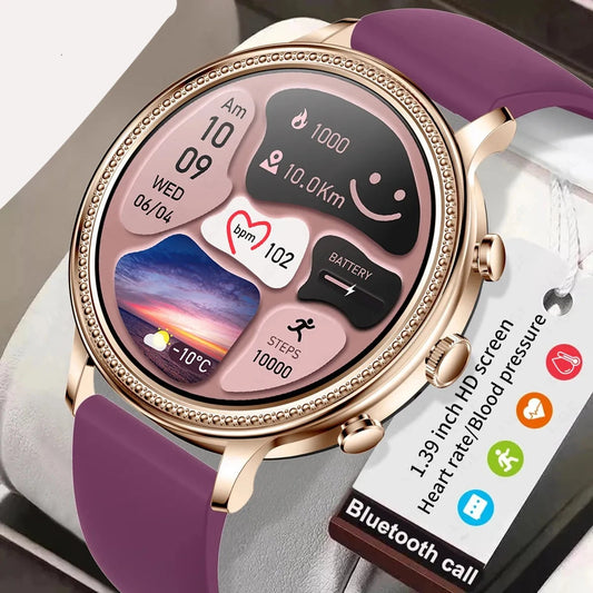 Sport-Smartwatch für Damen mit Bluetooth-Anruf-Gesundheitsmonitor