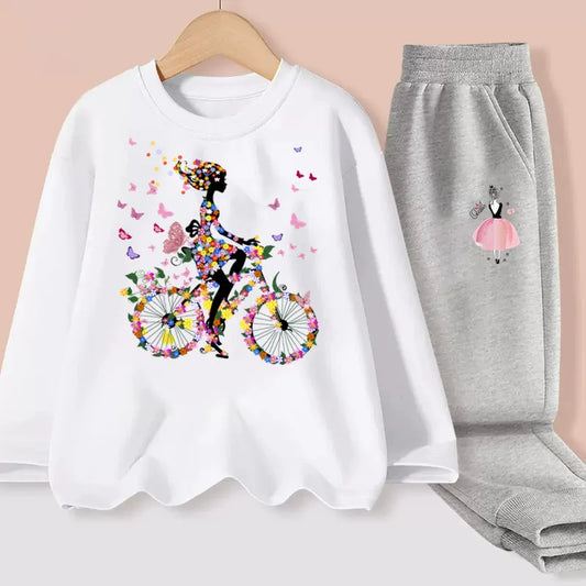 Girls Long Sleeves Dress - Butterfly Girl's Outfit