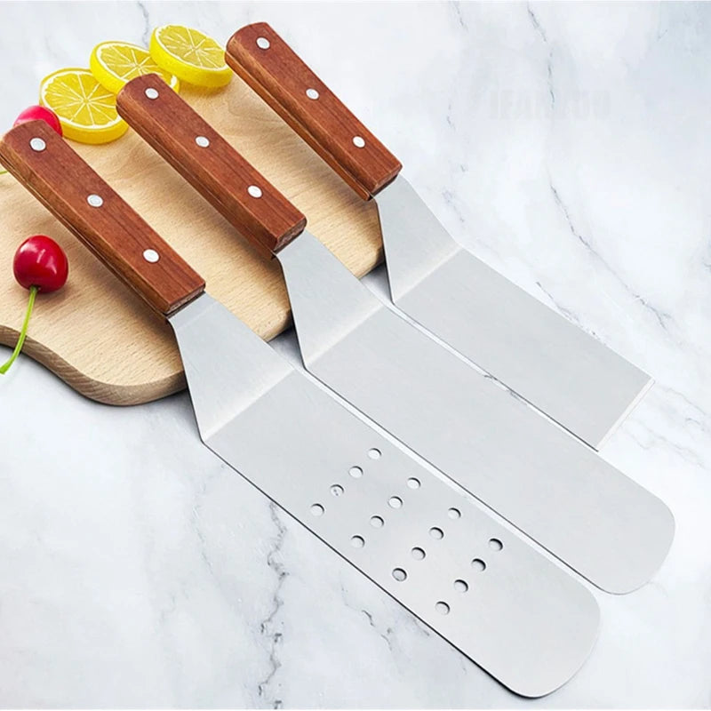 Non Stick Wooden Handle Pancake Beef Spatula Utensils