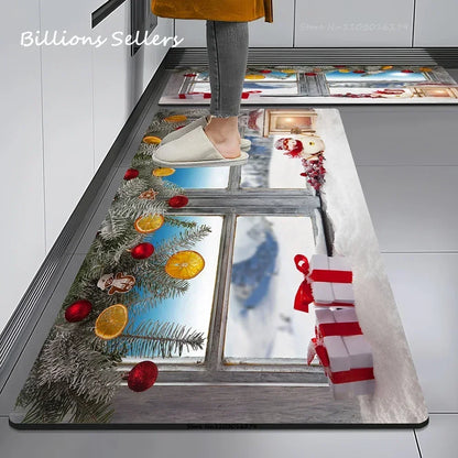 Christmas Themed Anti-Slip Kitchen & Home Floor Mats