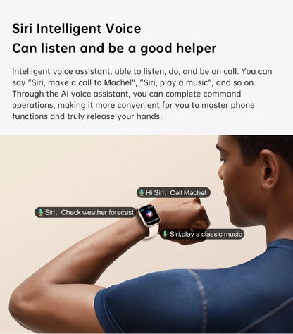 Men's Waterproof Touch Screen Bluetooth call Heart Watches