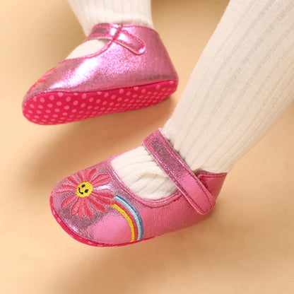 Non-slip Pink Newborn Baby Shoes