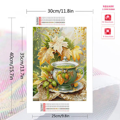 Nouveautés Evershine : broderie diamant, tasse à thé, peinture, feuilles