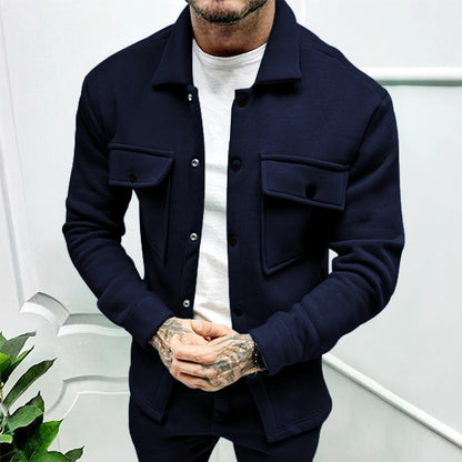 Sports Tactical Button Casual Men 2 Piece Suit