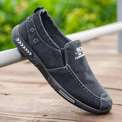 Men's Slip On Denim Canvas High Top Sneakers