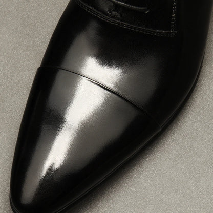 Leather Pointed Toe Oxford Shoes