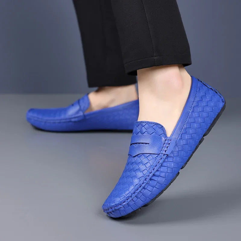 Men's Handmade Flat Casual PU Leather Moccasins