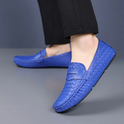 Men's Handmade Flat Casual PU Leather Moccasins