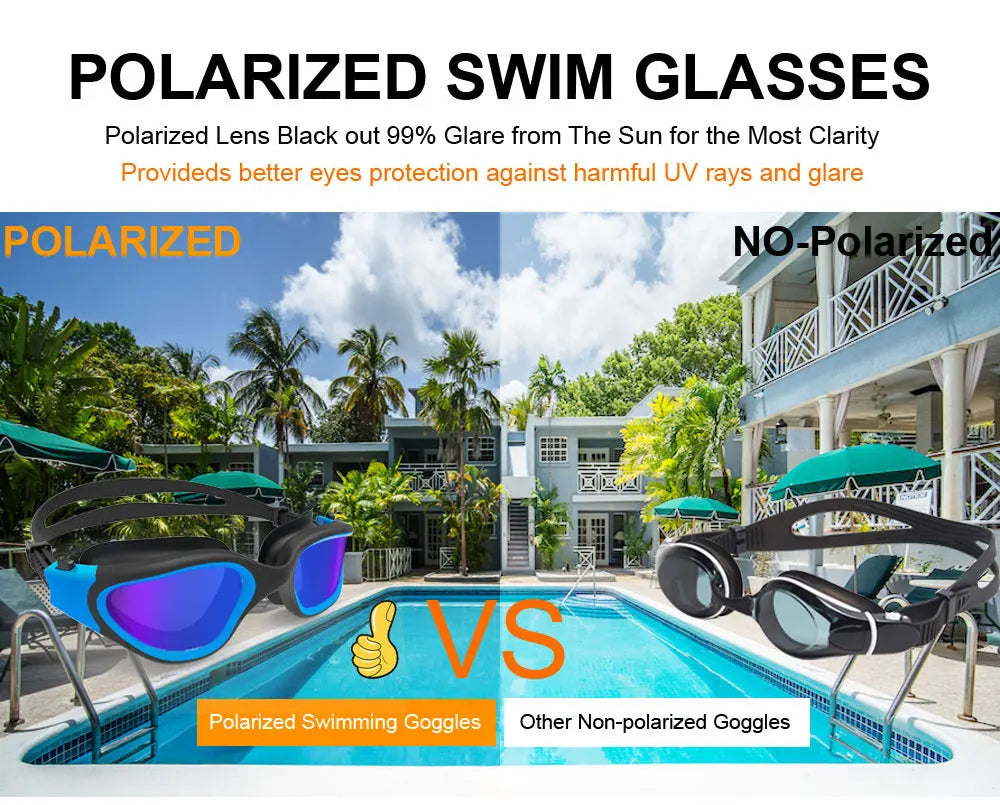 Lunettes de natation polarisées anti-buée UV