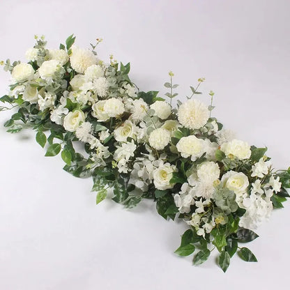 Rangée de fleurs artificielles pour fond de fête de mariage, 100 cm 