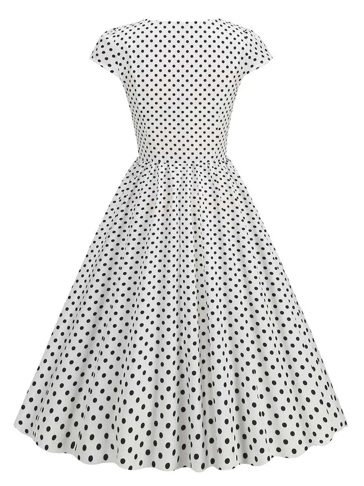 Summer Sleeveless Dot Print Dress