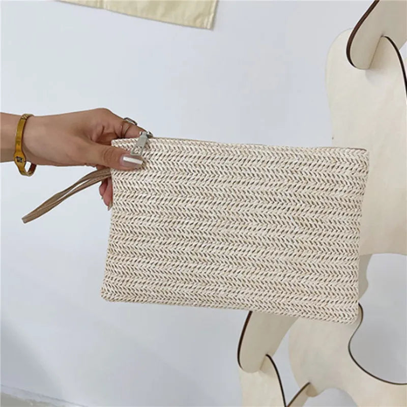 straw clutch bag