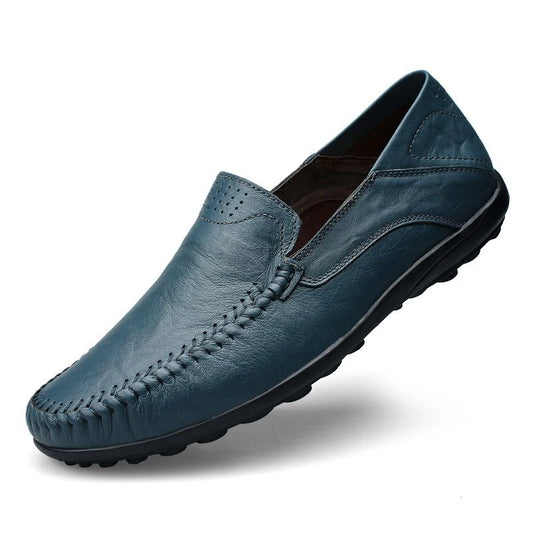 Mocassins respirants en cuir véritable pour hommes