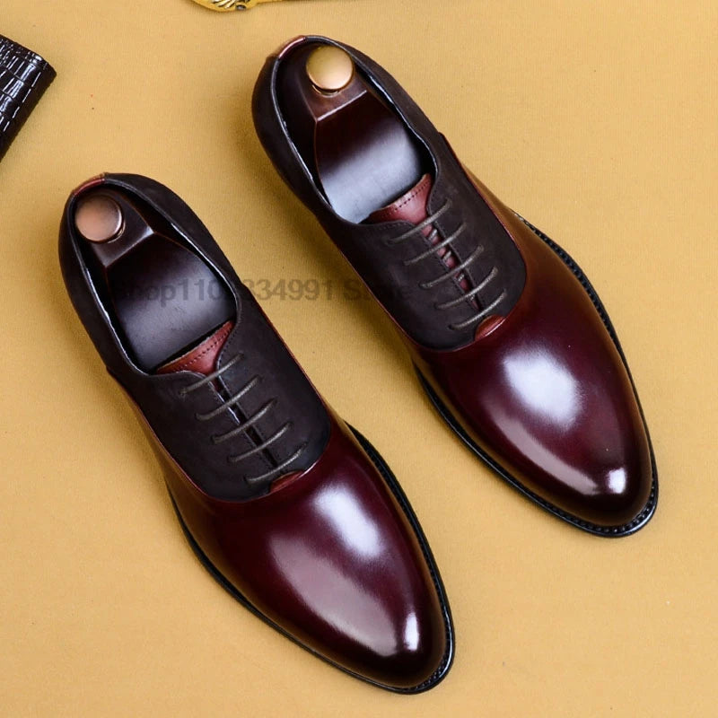 Oxford-Schuhe aus echtem Leder für Herren