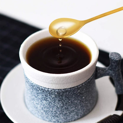 Obstgabel-Set mit Blattmotiv aus Edelstahl