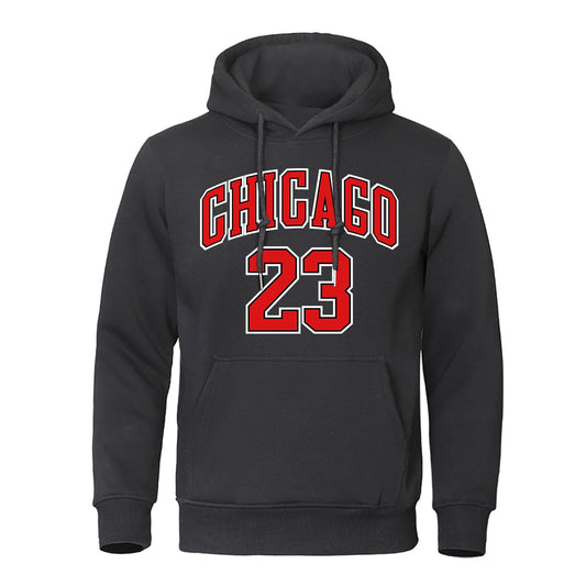 Chicago 23 Hip Hop Fleece-Kapuzenpullover für Herren