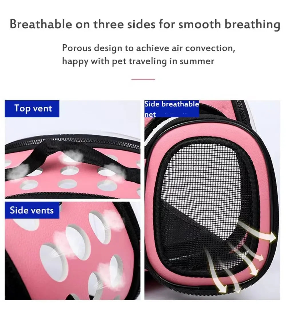 Transparent Foldable Outdoor Pet Carrier Handbag