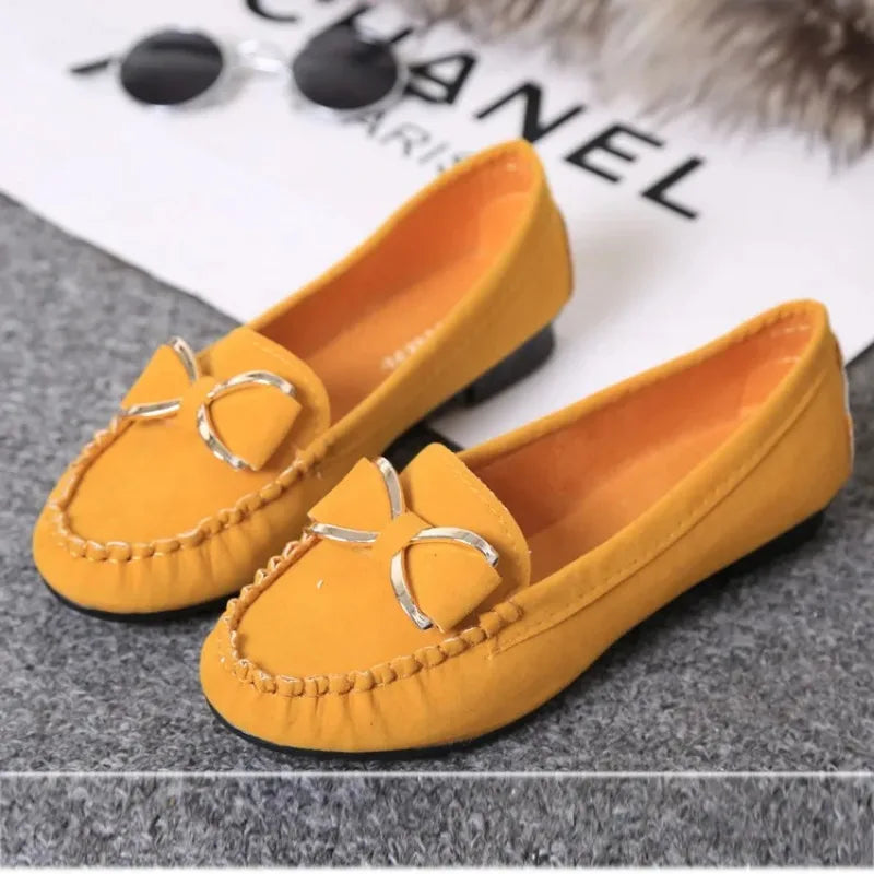 Flache Loafer mit Schmetterlingsknoten für Damen