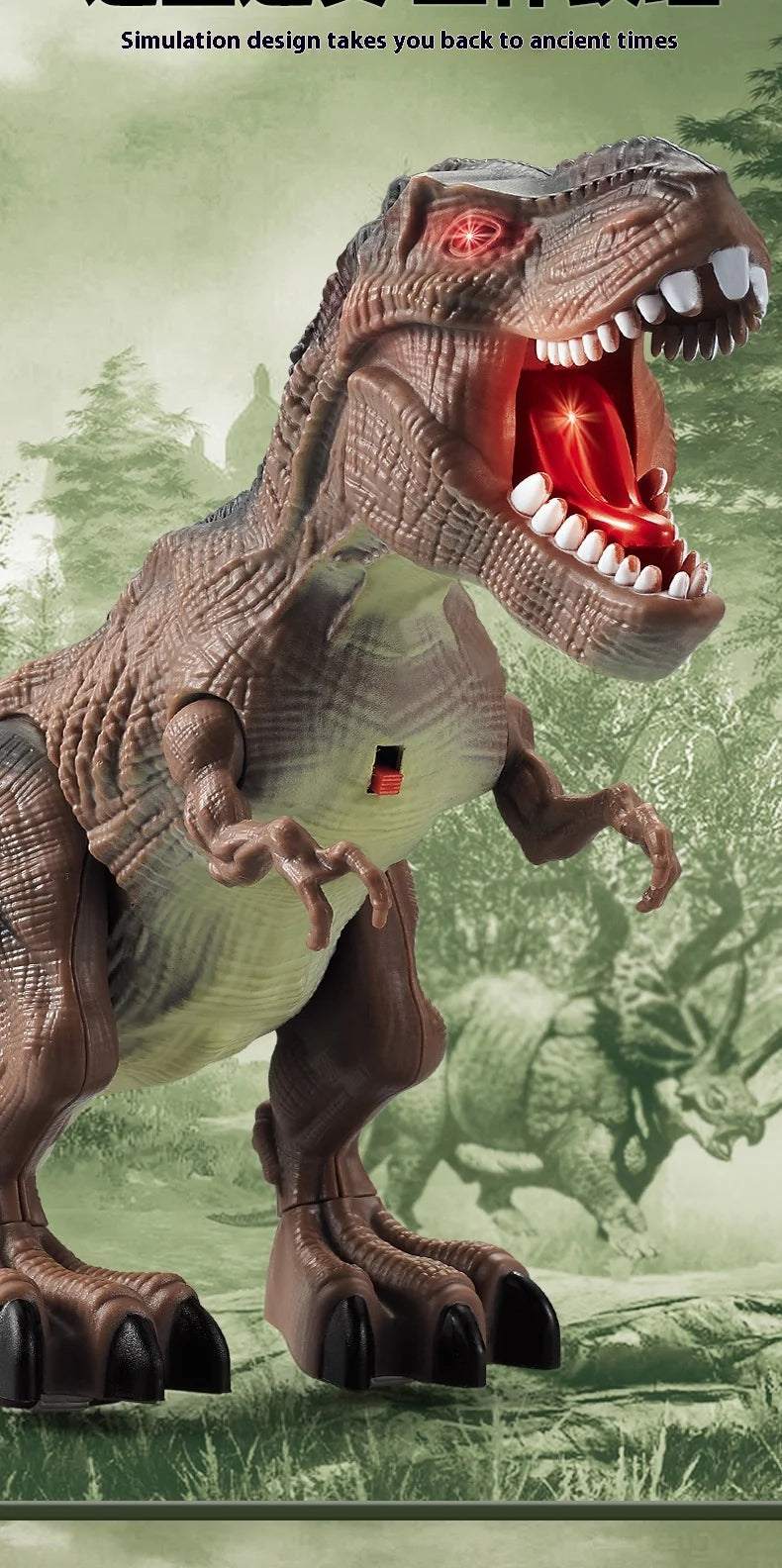 Grand dinosaure robotisé électrique qui marche