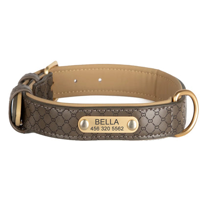 Ensemble collier et laisse pour animaux de compagnie en cuir élégant