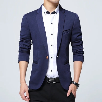 Blazer de costume léger et ajusté pour homme
