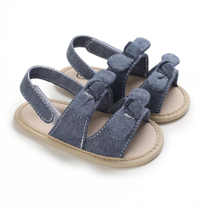 Baby-Mädchen-Sandalen mit weicher Sohle und Blumenmuster