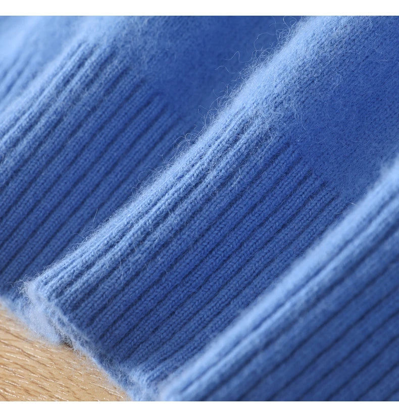 Pull ample à col roulé en tricot pour hommes