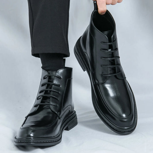 Oxford-Stiefel für Herren aus echtem Leder