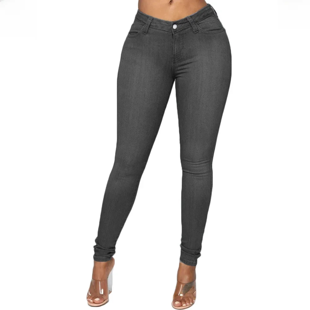 Women Stretch Skinny Jeans - Lady Slim Fit Pencil Jeans
