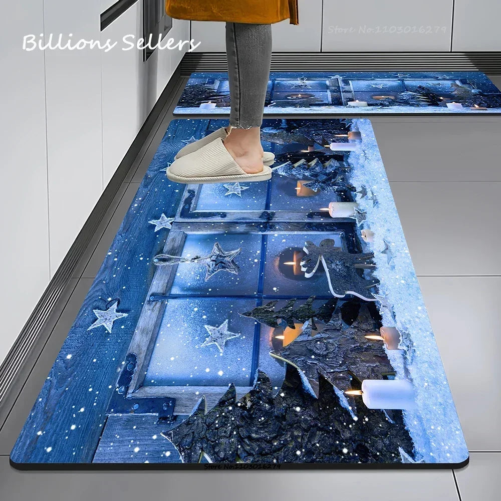 Christmas Themed Anti-Slip Kitchen & Floor Mat