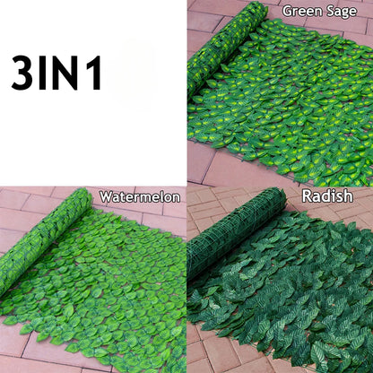 Clôture de confidentialité de mur végétal artificiel avec feuille en plastique