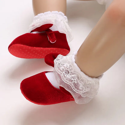 Non-slip Pink Newborn Baby Shoes