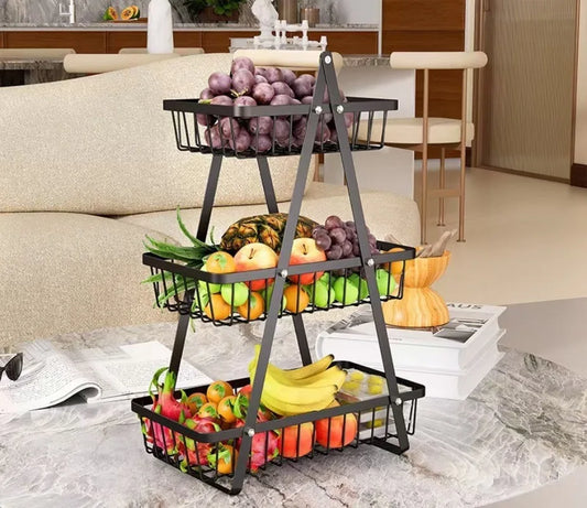 Multi-Layer Stackable Fruit & Vegetable Storage Cart