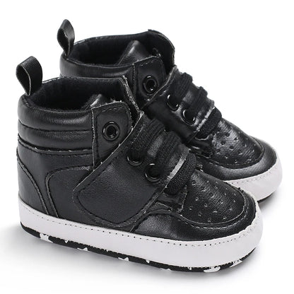 Mehrfarbige Baby-Sneaker aus PU-Leder mit weicher Sohle