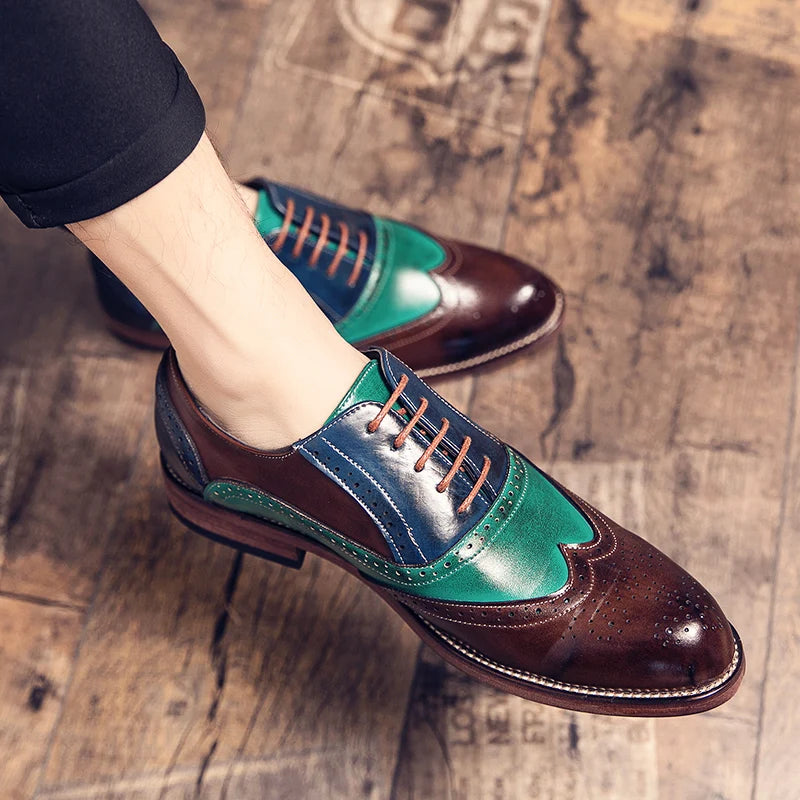 Italian Leather Oxford Dress Shoes
