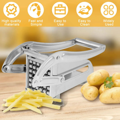 Stainless Steel Potato Slicer - Heavy Duty French Fries Cutter