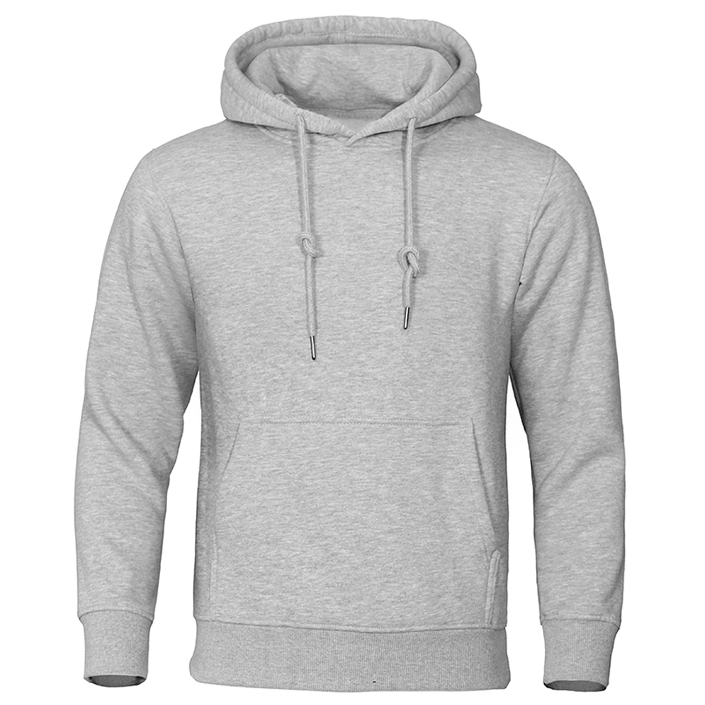 Sweat à capuche en polaire de couleur unie pour hommes